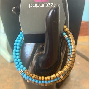 🌸4 for $10 NWT Paparazzi Blue and Brown Beaded “Who Wood Of Thought” Bracelet